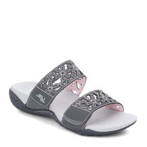 Charcoal Gray Wildflower Slides JBU by JAMBU sz 8.  Brand new, never worn!